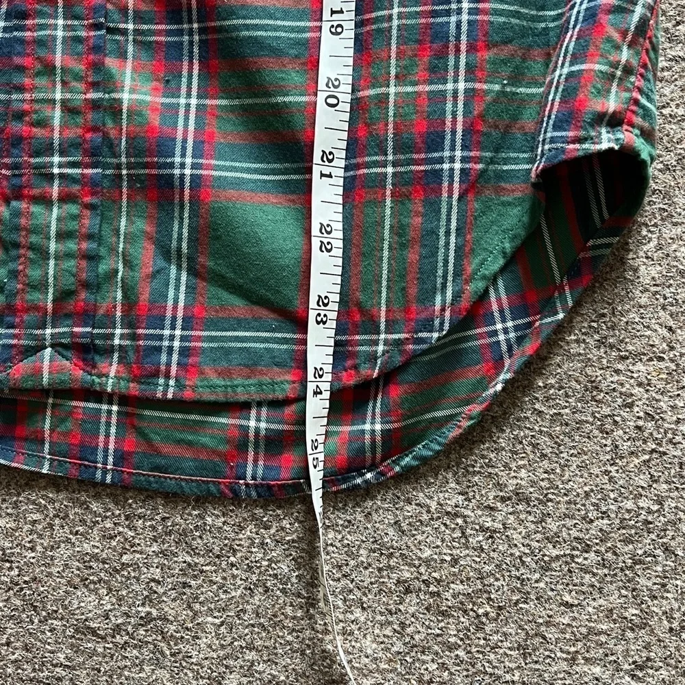 Ralph Lauren Green Plaid Button Down Long Sleeve Shirt Custom Fit Boys L (14-16)